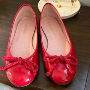 Pretty Ballerinas Glossy Red Flats with Bow
